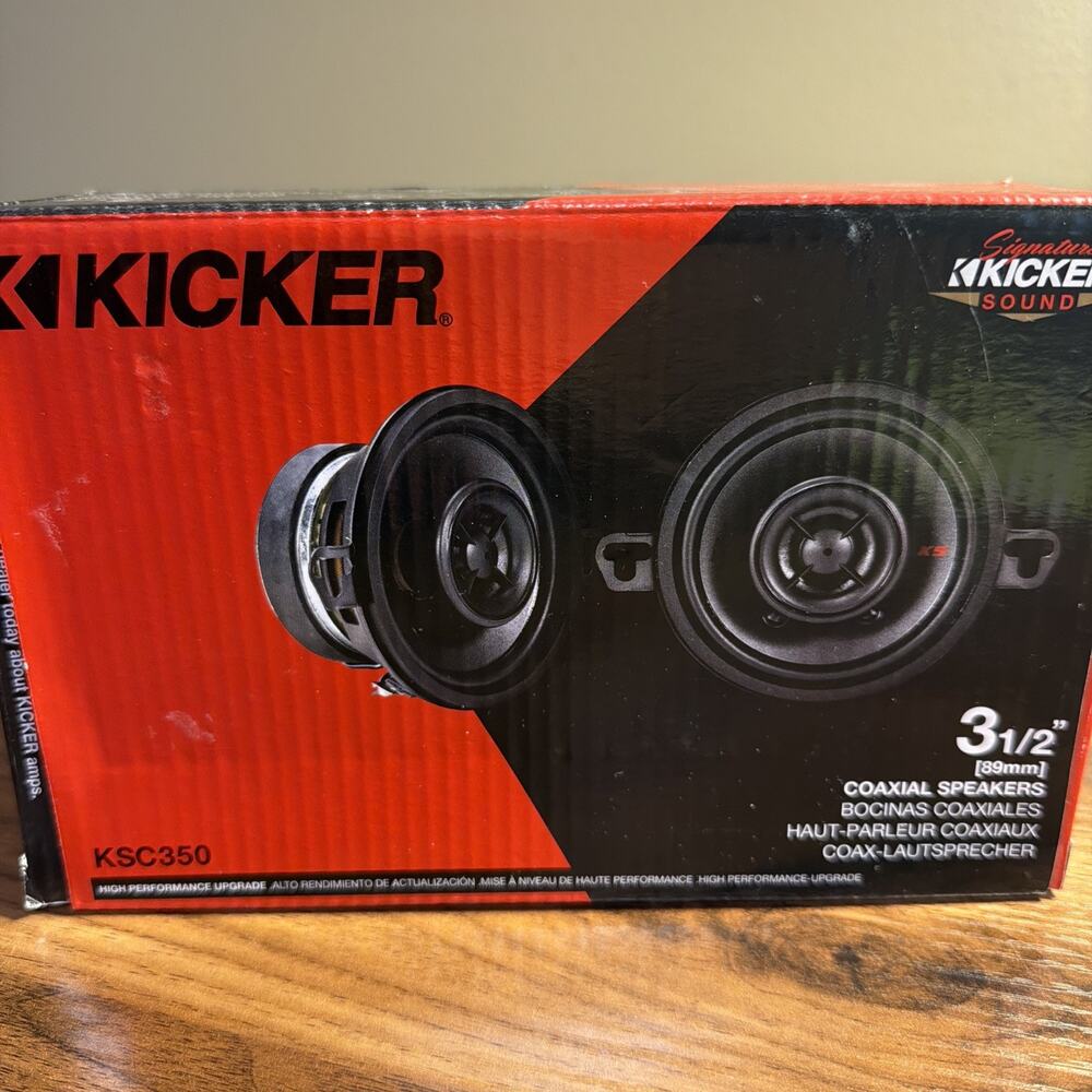 Kicker KSC350, KS Series 3.5" 2-Way 4 Ohm Coaxial Speakers (44ksc3504)